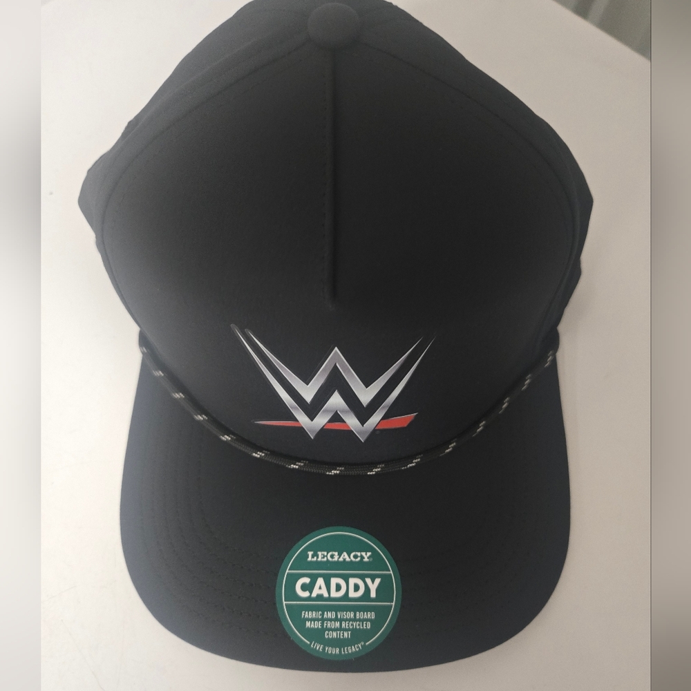 Men's Black WWE Logo Caddy Snapback Hat